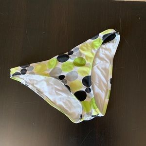 Rampage multi colored polka dot bikini bottoms